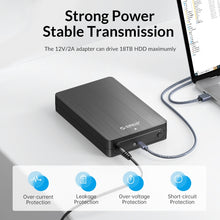 Load image into Gallery viewer, ORICO HM25C3 2.5 inch USB3.1 Gen1 Type-C Hard Drive Enclosure, EU Plug, US Plug, UK Plug, AU Plug