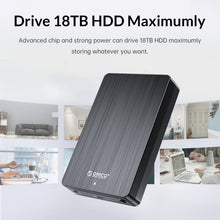 Load image into Gallery viewer, ORICO HM25C3 2.5 inch USB3.1 Gen1 Type-C Hard Drive Enclosure, EU Plug, US Plug, UK Plug, AU Plug