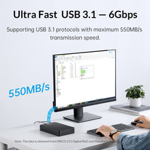 Load image into Gallery viewer, ORICO HM35C3 3.5 inch USB3.1 Gen1 Type-C Hard Drive Enclosure, EU Plug, US Plug, UK Plug, AU Plug