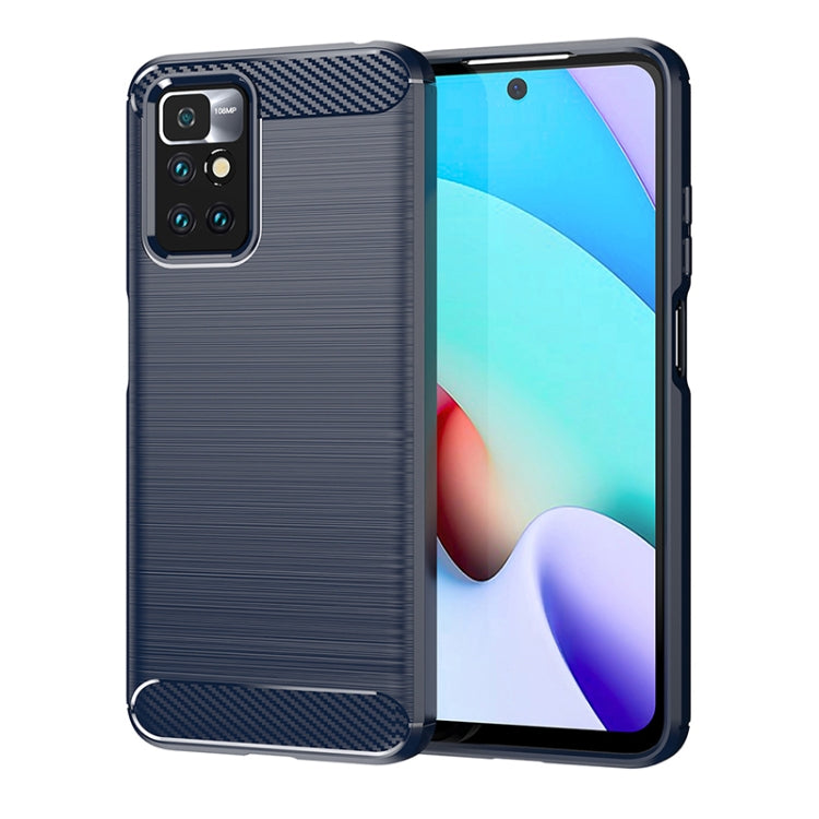 Brushed Texture Carbon Fiber TPU Case, For Xiaomi Redmi 10 / 10 Prime