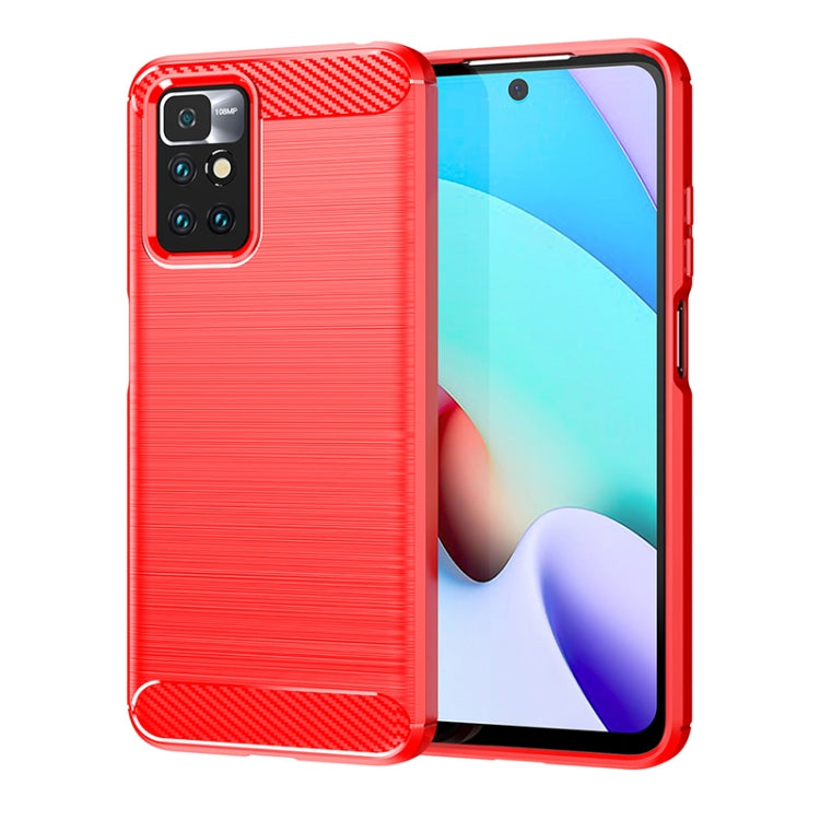 Brushed Texture Carbon Fiber TPU Case, For Xiaomi Redmi 10 / 10 Prime