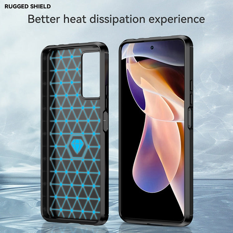 Brushed Texture Carbon Fiber TPU Case, For Xiaomi Redmi Note 11 Pro / Note 11 Pro+