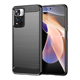 Brushed Texture Carbon Fiber TPU Case, For Xiaomi Redmi Note 11 Pro / Note 11 Pro+