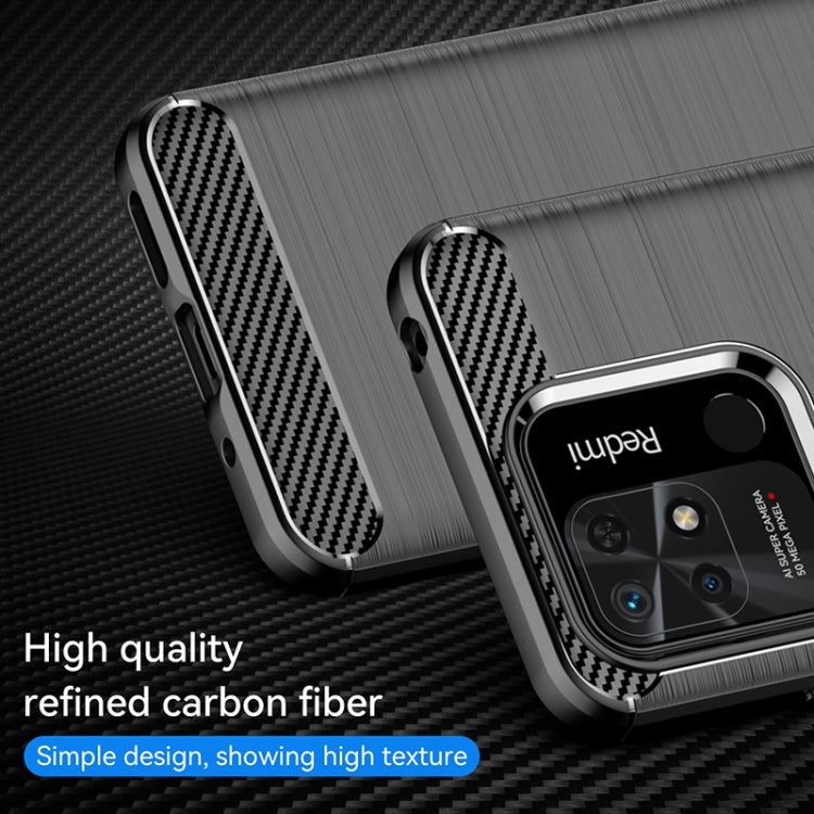 Brushed Texture Carbon Fiber TPU Case, For Xiaomi Redmi 10 Power
