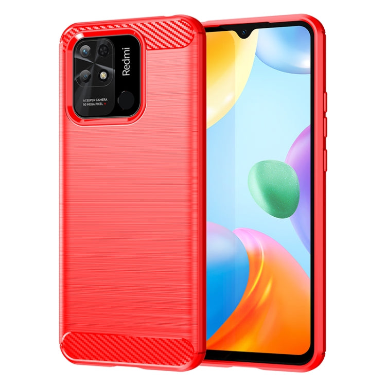 Brushed Texture Carbon Fiber TPU Case, For Xiaomi Redmi 10 Power