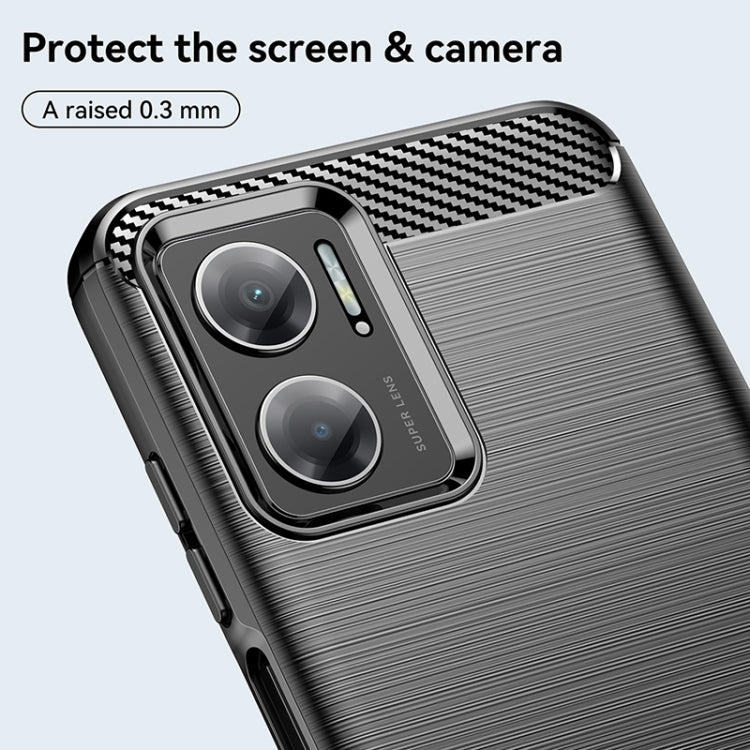 Brushed Texture Carbon Fiber TPU Case, For Xiaomi Redmi 10 5G