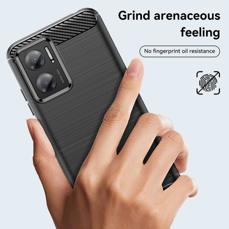 Brushed Texture Carbon Fiber TPU Case, For Xiaomi Redmi 10 Prime+ 5G