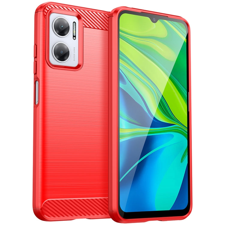Brushed Texture Carbon Fiber TPU Case, For Xiaomi Redmi 10 Prime+ 5G