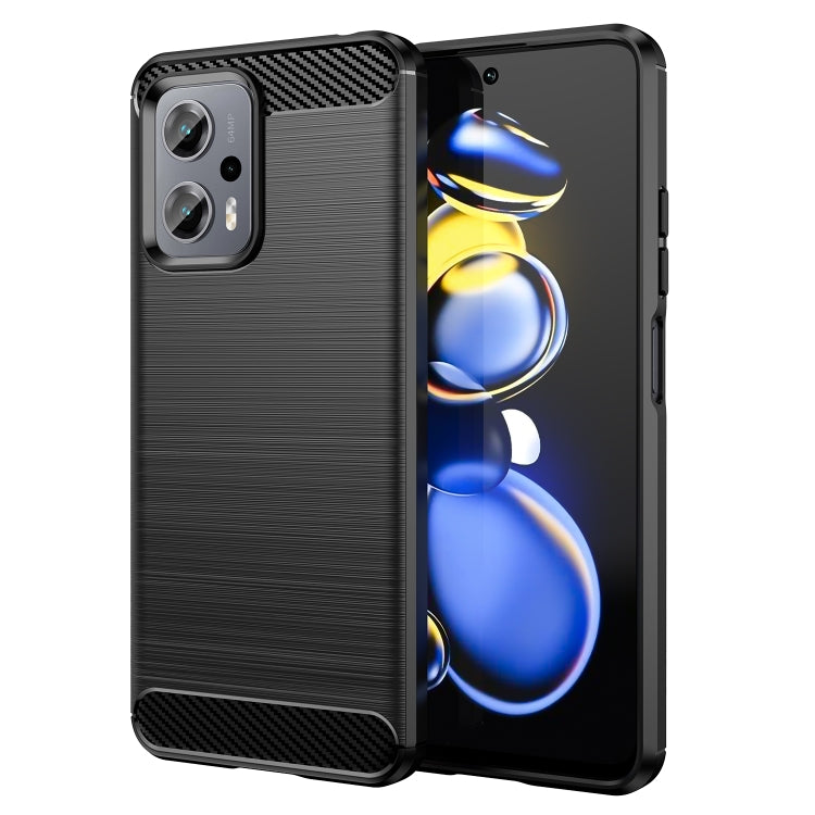 Brushed Texture Carbon Fiber TPU Case, For Xiaomi Redmi Note 11E, For Xiaomi Redmi Note11T Pro 5G, For Xiaomi Redmi Note11T Pro+ 5G