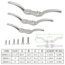 Load image into Gallery viewer, 316 Stainless Steel Marine Flagpole Hook with Screw, Style:2-1/2 inch, 2-1/2 inch, 4 inch, 6 inch