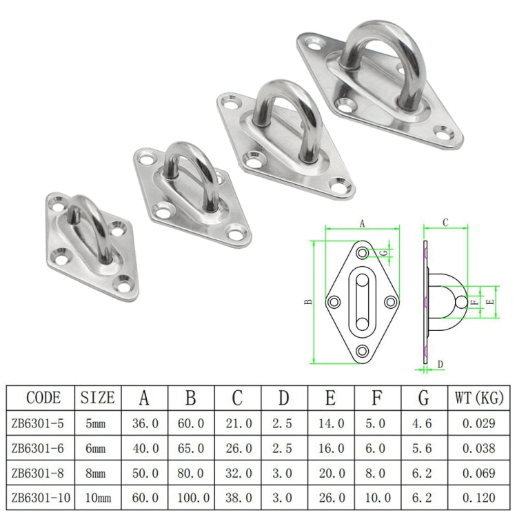 Ship Diamond Door Hinges Buckle, 5 PCS 5mm 304 Stainless Steel, 5 PCS 5mm 316 Stainless Steel, 5 PCS 6mm 304 Stainless Steel, 5 PCS 6mm 316 Stainless Steel, 3 PCS 8mm 304 Stainless Steel, 3 PCS 8mm 316 Stainless Steel, 2 PCS 10mm 304 Stainless Steel   ...