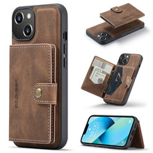 Load image into Gallery viewer, JEEHOOD Retro Magnetic Detachable Leather Phone Case, For iPhone 14, For iPhone 14 Plus, For iPhone 14 Pro, For iPhone 14 Pro Max