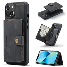Load image into Gallery viewer, JEEHOOD Retro Magnetic Detachable Leather Phone Case, For iPhone 14, For iPhone 14 Plus, For iPhone 14 Pro, For iPhone 14 Pro Max