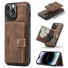 Load image into Gallery viewer, JEEHOOD Retro Magnetic Detachable Leather Phone Case, For iPhone 14, For iPhone 14 Plus, For iPhone 14 Pro, For iPhone 14 Pro Max