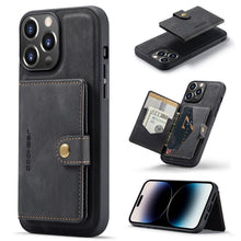 Load image into Gallery viewer, JEEHOOD Retro Magnetic Detachable Leather Phone Case, For iPhone 14, For iPhone 14 Plus, For iPhone 14 Pro, For iPhone 14 Pro Max