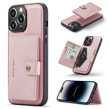 Load image into Gallery viewer, JEEHOOD Retro Magnetic Detachable Leather Phone Case, For iPhone 14, For iPhone 14 Plus, For iPhone 14 Pro, For iPhone 14 Pro Max