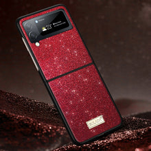 Load image into Gallery viewer, SULADA Shockproof TPU + Handmade Leather Phone Case, For Samsung Galaxy Z Flip4, For Samsung Galaxy Z Flip5