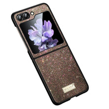 Load image into Gallery viewer, SULADA Shockproof TPU + Handmade Leather Phone Case, For Samsung Galaxy Z Flip4, For Samsung Galaxy Z Flip5