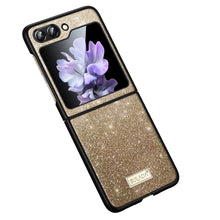 Load image into Gallery viewer, SULADA Shockproof TPU + Handmade Leather Phone Case, For Samsung Galaxy Z Flip4, For Samsung Galaxy Z Flip5