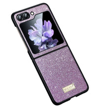 Load image into Gallery viewer, SULADA Shockproof TPU + Handmade Leather Phone Case, For Samsung Galaxy Z Flip4, For Samsung Galaxy Z Flip5