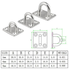 Load image into Gallery viewer, 5 PCS 6mm 316 Stainless Steel Ship Square Door Hinges Buckle, 5 PCS 5mm 304 Stainless Steel, 5 PCS 5mm 316 Stainless Steel, 5 PCS 6mm 304 Stainless Steel, 5 PCS 6mm 316 Stainless Steel, 3 PCS 8mm 304 Stainless Steel, 3 PCS 8mm 316 Stainless Steel