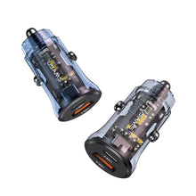 Load image into Gallery viewer, USAMS US-CC164 C32 30W Transparent Dual Port Mini Car Charger, C32