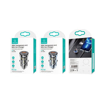 Load image into Gallery viewer, USAMS US-CC164 C32 30W Transparent Dual Port Mini Car Charger, C32
