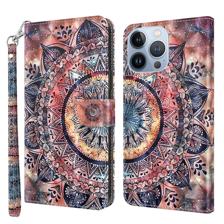 3D Painted Leather Phone Case, For iPhone 14, For iPhone 14 Plus, For iPhone 14 Pro, For iPhone 14 Pro Max, For iPhone 13 mini, For iPhone 13