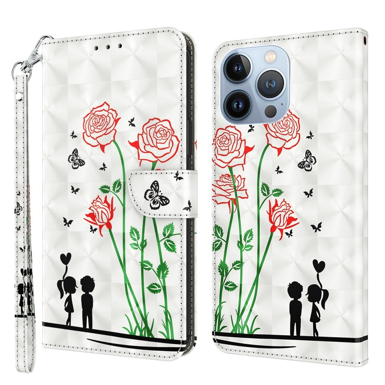 3D Painted Leather Phone Case, For iPhone 14, For iPhone 14 Plus, For iPhone 14 Pro, For iPhone 14 Pro Max, For iPhone 13 mini, For iPhone 13