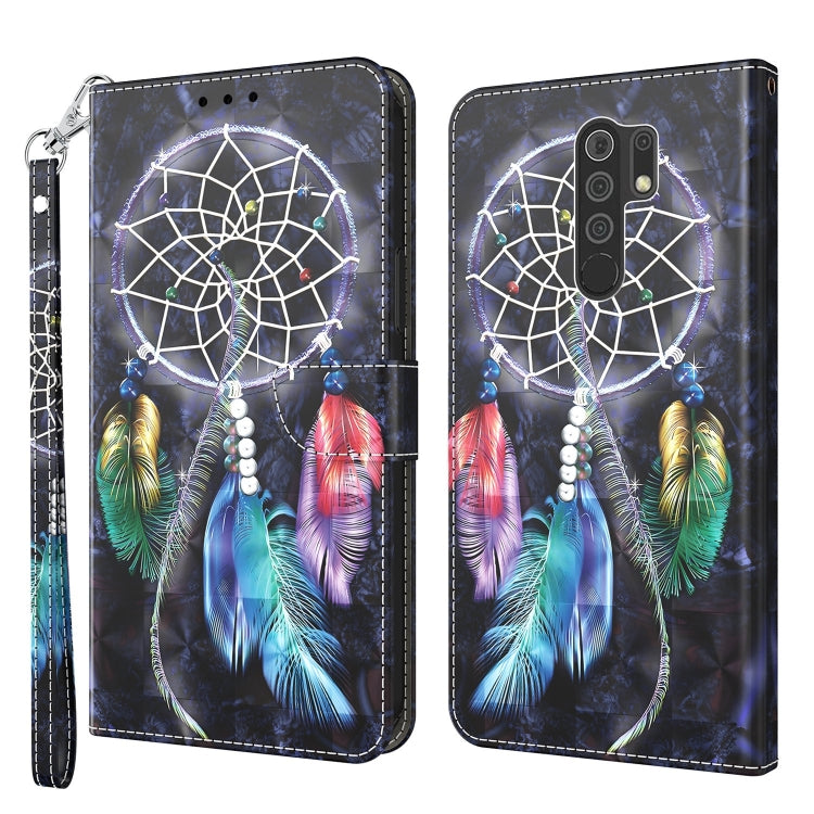 3D Painted Leather Phone Case, For Xiaomi Redmi 9, For Xiaomi Redmi 9A, For Xiaomi Redmi 10C Global, For Xiaomi Redmi Note 9 Pro / Note 9 Pro Max, For Xiaomi Redmi Note 9 / 10X 4G, For Xiaomi Redmi Note 11 5G / 4G Global