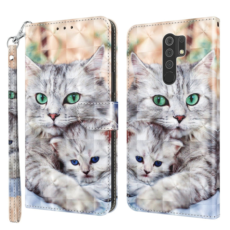 3D Painted Leather Phone Case, For Xiaomi Redmi 9, For Xiaomi Redmi 9A, For Xiaomi Redmi 10C Global, For Xiaomi Redmi Note 9 Pro / Note 9 Pro Max, For Xiaomi Redmi Note 9 / 10X 4G, For Xiaomi Redmi Note 11 5G / 4G Global
