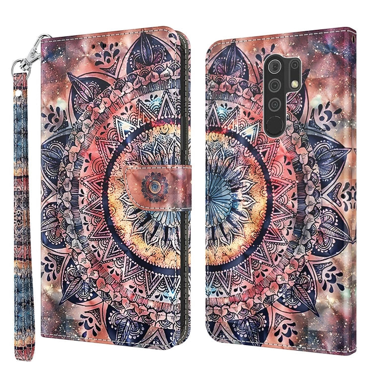 3D Painted Leather Phone Case, For Xiaomi Redmi 9, For Xiaomi Redmi 9A, For Xiaomi Redmi 10C Global, For Xiaomi Redmi Note 9 Pro / Note 9 Pro Max, For Xiaomi Redmi Note 9 / 10X 4G, For Xiaomi Redmi Note 11 5G / 4G Global