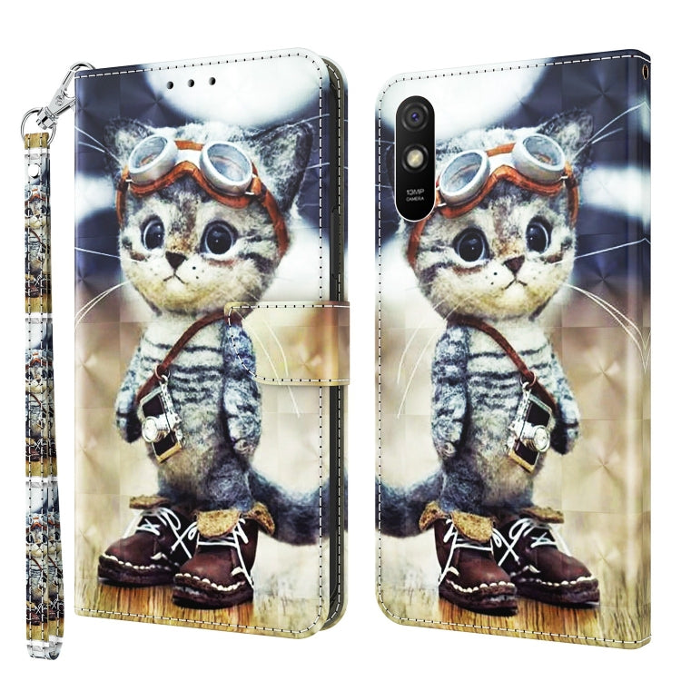 3D Painted Leather Phone Case, For Xiaomi Redmi 9, For Xiaomi Redmi 9A, For Xiaomi Redmi 10C Global, For Xiaomi Redmi Note 9 Pro / Note 9 Pro Max, For Xiaomi Redmi Note 9 / 10X 4G, For Xiaomi Redmi Note 11 5G / 4G Global