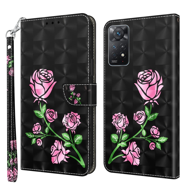3D Painted Leather Phone Case, For Xiaomi Redmi Note 11 Pro 5G / 4G Global