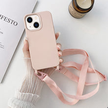 Load image into Gallery viewer, Elastic Silicone Lanyard Case, For iPhone 14 Plus