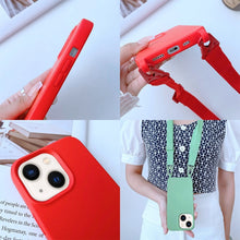 Load image into Gallery viewer, Elastic Silicone Lanyard Case, For iPhone 14 Plus