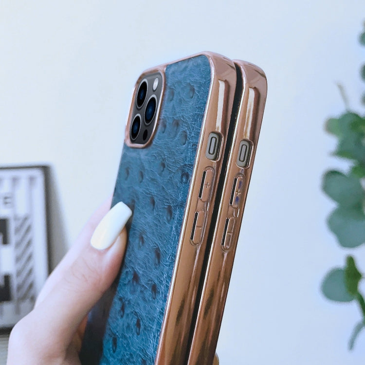 Genuine Leather Ostrich Texture Nano Case, For iPhone 13 Pro, For iPhone 13 Pro Max, For iPhone 13, For iPhone 14 Plus, For iPhone 14 Pro Max, For iPhone 14 Pro, For iPhone 14