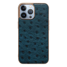 Load image into Gallery viewer, Genuine Leather Ostrich Texture Nano Case, For iPhone 13 Pro, For iPhone 13 Pro Max, For iPhone 13, For iPhone 14 Plus, For iPhone 14 Pro Max, For iPhone 14 Pro, For iPhone 14