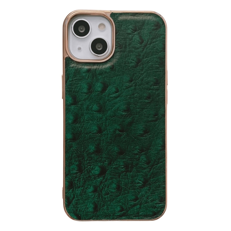 Genuine Leather Ostrich Texture Nano Case, For iPhone 13 Pro, For iPhone 13 Pro Max, For iPhone 13, For iPhone 14 Plus, For iPhone 14 Pro Max, For iPhone 14 Pro, For iPhone 14