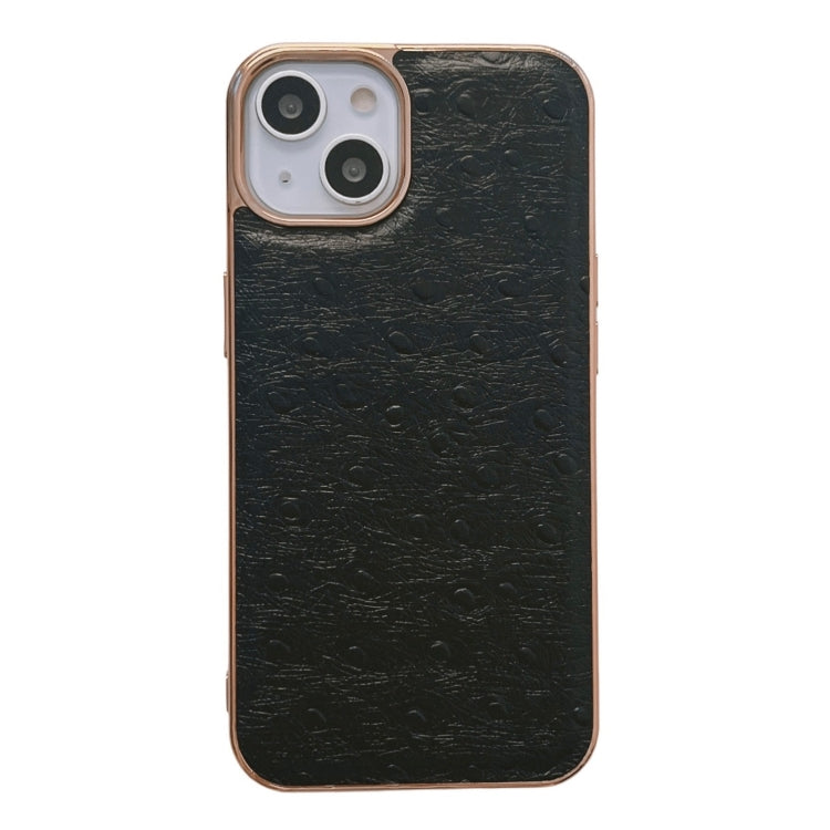 Genuine Leather Ostrich Texture Nano Case, For iPhone 13 Pro, For iPhone 13 Pro Max, For iPhone 13, For iPhone 14 Plus, For iPhone 14 Pro Max, For iPhone 14 Pro, For iPhone 14
