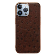 Load image into Gallery viewer, Genuine Leather Ostrich Texture Nano Case, For iPhone 13 Pro, For iPhone 13 Pro Max, For iPhone 13, For iPhone 14 Plus, For iPhone 14 Pro Max, For iPhone 14 Pro, For iPhone 14