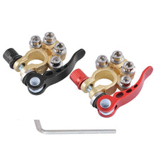 Load image into Gallery viewer, 1 Pair Car Battery Terminals Quick Disconnect Cables Connectors, with L Wrench + 40A Terminal + Insulation Pad, with L Wrench + 40A Terminal + Insulation Pad