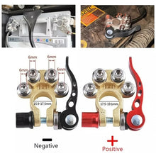 Load image into Gallery viewer, 1 Pair Car Battery Terminals Quick Disconnect Cables Connectors, with L Wrench + 40A Terminal + Insulation Pad, with L Wrench + 40A Terminal + Insulation Pad