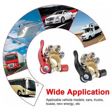 Load image into Gallery viewer, 1 Pair Car Battery Terminals Quick Disconnect Cables Connectors, with L Wrench + 40A Terminal + Insulation Pad, with L Wrench + 40A Terminal + Insulation Pad