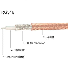 Load image into Gallery viewer, 20cm Antenna Extension RG316 Coaxial Cable
