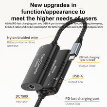 Load image into Gallery viewer, + Type-C + USB Female to Type-C Multifunction Apapter, DC5521 / 5525, DC7406, DC7909, Square Port