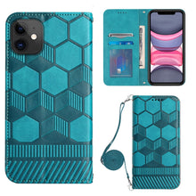 Load image into Gallery viewer, Crossbody Football Texture Magnetic PU Phone Case, For iPhone 11, For iPhone 11 Pro, For iPhone 11 Pro Max, For iPhone 12, For iPhone 12 Mini, For iPhone 12 Pro, For iPhone 12 Pro Max, For iPhone 13
