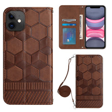 Load image into Gallery viewer, Crossbody Football Texture Magnetic PU Phone Case, For iPhone 11, For iPhone 11 Pro, For iPhone 11 Pro Max, For iPhone 12, For iPhone 12 Mini, For iPhone 12 Pro, For iPhone 12 Pro Max, For iPhone 13