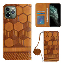 Load image into Gallery viewer, Crossbody Football Texture Magnetic PU Phone Case, For iPhone 11, For iPhone 11 Pro, For iPhone 11 Pro Max, For iPhone 12, For iPhone 12 Mini, For iPhone 12 Pro, For iPhone 12 Pro Max, For iPhone 13