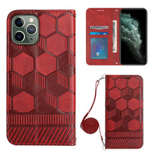 Load image into Gallery viewer, Crossbody Football Texture Magnetic PU Phone Case, For iPhone 11, For iPhone 11 Pro, For iPhone 11 Pro Max, For iPhone 12, For iPhone 12 Mini, For iPhone 12 Pro, For iPhone 12 Pro Max, For iPhone 13
